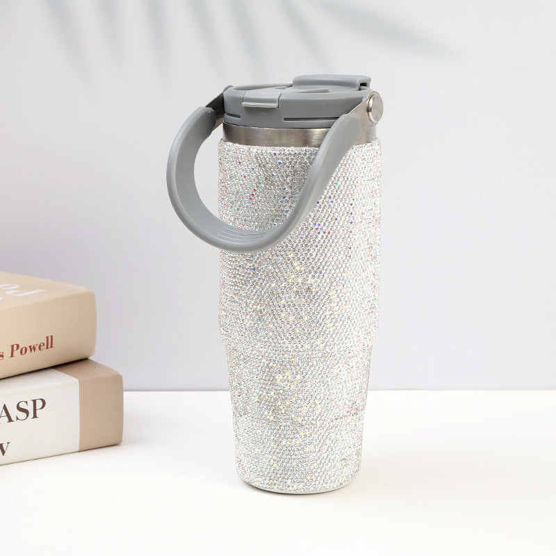 Wholesale New 40oz Large Capacity Ice Fighter Cup with Handle Set with Diamonds